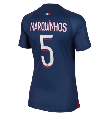Paris Saint-Germain Marquinhos #5 Replika Hjemmebanetrøje Dame 2023-24 Kortærmet